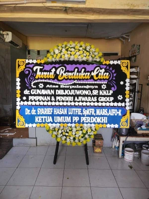 Papan Bunga di Rumah Duka Rs Tarakan
